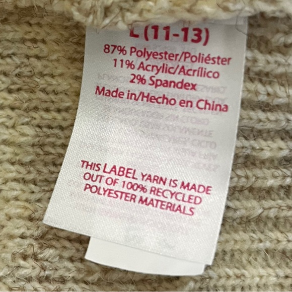 NO BOUNDARIES Juniors Neutral Combo Button Front Sweater Vest Large | NWT - Picture 7 of 8